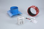 HSR-Mounting kit rainwater SN12 for main pipes DN/OD 200-2400, connection DN/OD 400, SDR 34, blue color